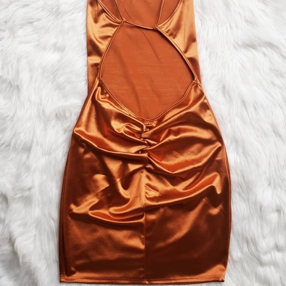 Charlotte Russe Ruched Back Dress - Picture 1 of 5